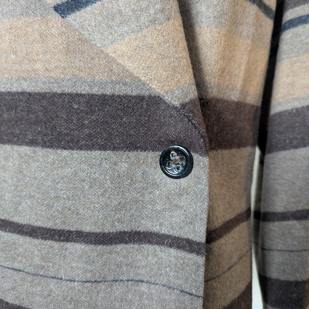 W by Worth Multicolor Striped Pea Coat - Picture 9 of 11